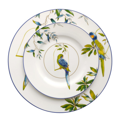 Harbor House鹦鹉骨瓷餐具套装 美式餐具 家用陶瓷碗盘碟套装