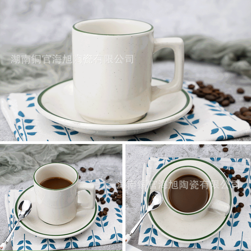 韩式创意咖啡杯碟 特色手绘下午茶套装 厂家直销陶瓷咖啡杯套装