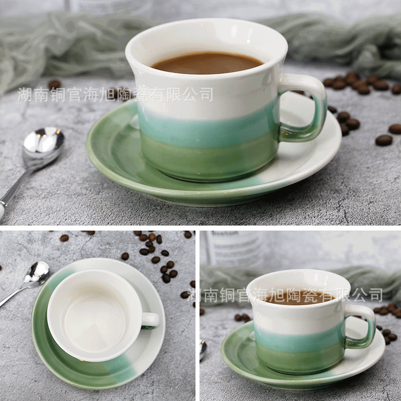 创意咖啡杯套装批发 欧式轻奢陶瓷杯碟 厂家直销陶瓷咖啡杯碟