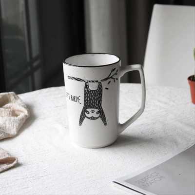 创意动物水杯大容量早餐杯个性浮雕咖啡杯熊杯可爱家用情侣对杯