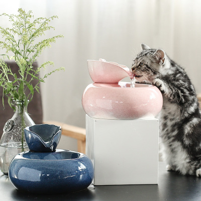 厂家直销 陶瓷猫咪饮水机自动循环喂水器电动宠物陶瓷饮水机机器