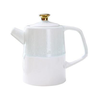 创意欧式窑变釉金边下午茶具茶杯碟 客厅陶瓷咖啡杯碟咖啡具套装