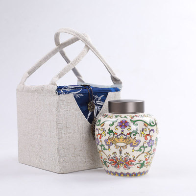 茶叶罐陶瓷密封茶罐家用储存罐防潮大号存茶罐茶具套装配件茶叶罐
