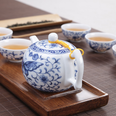 陶瓷功夫茶具套装 蜂窝蜂巢茶具 青花玲珑镂空茶具整套全国包邮