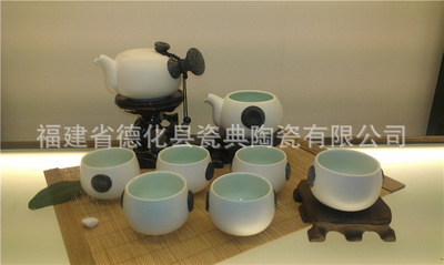 厂家直销 茶具套组 正品雪花釉 新款玉雪玲珑高档陶瓷功夫茶具