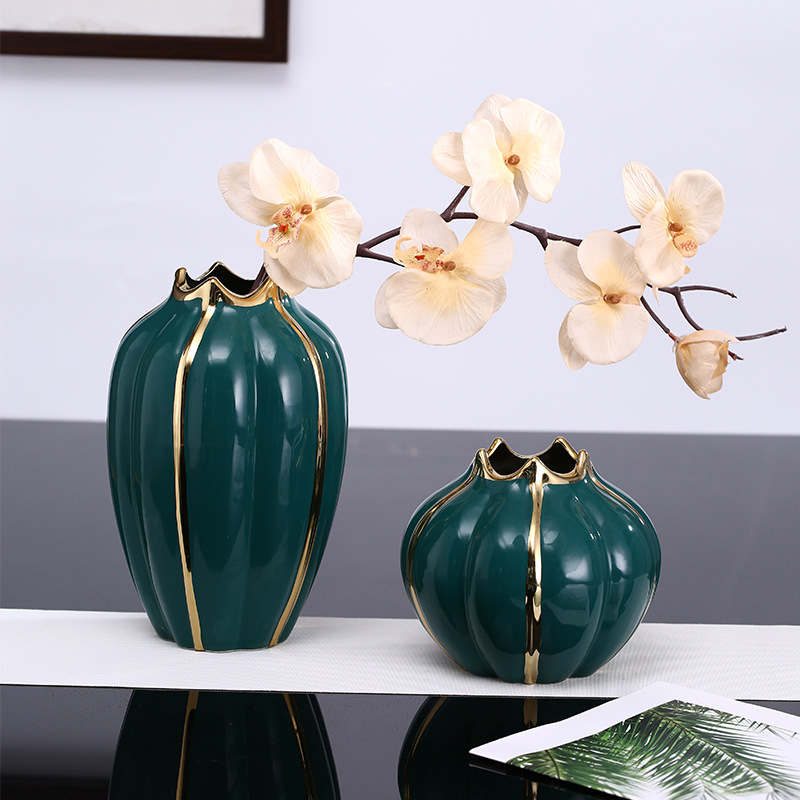 现代简约陶瓷花瓶摆件创意展厅玄关软装样板房家居花器饰品